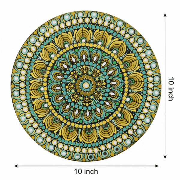 handcrafted mandala dot art | traditional wall decor (10×10 inch)