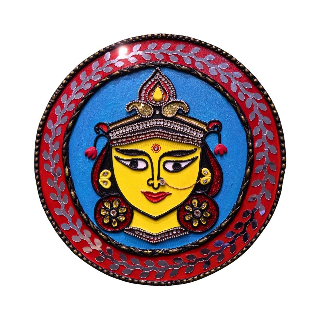 durga maa lippan art | handmade wall decor durga maa lippan art | handmade wall decor