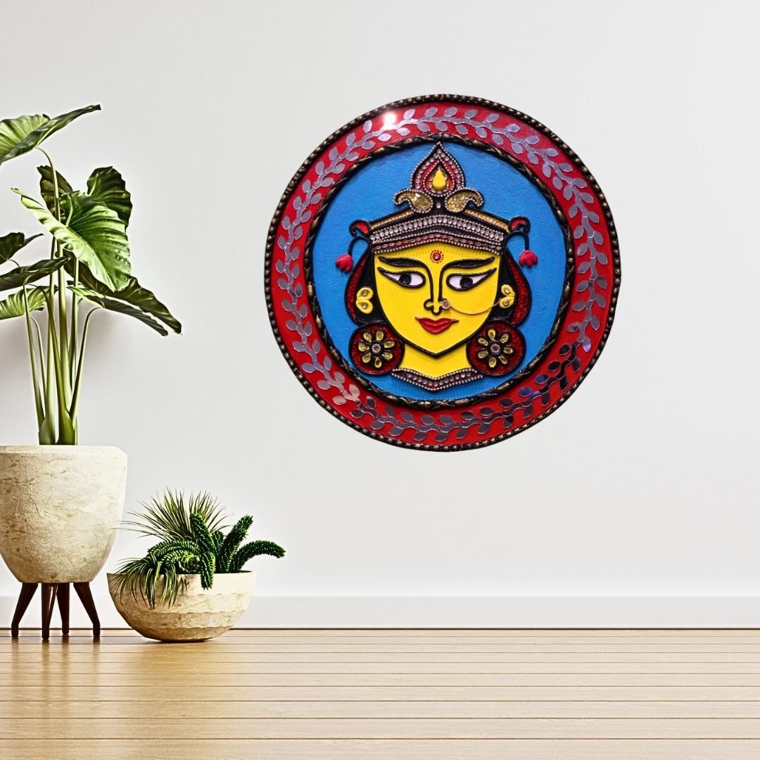 Home durga maa lippan art | handmade wall decor