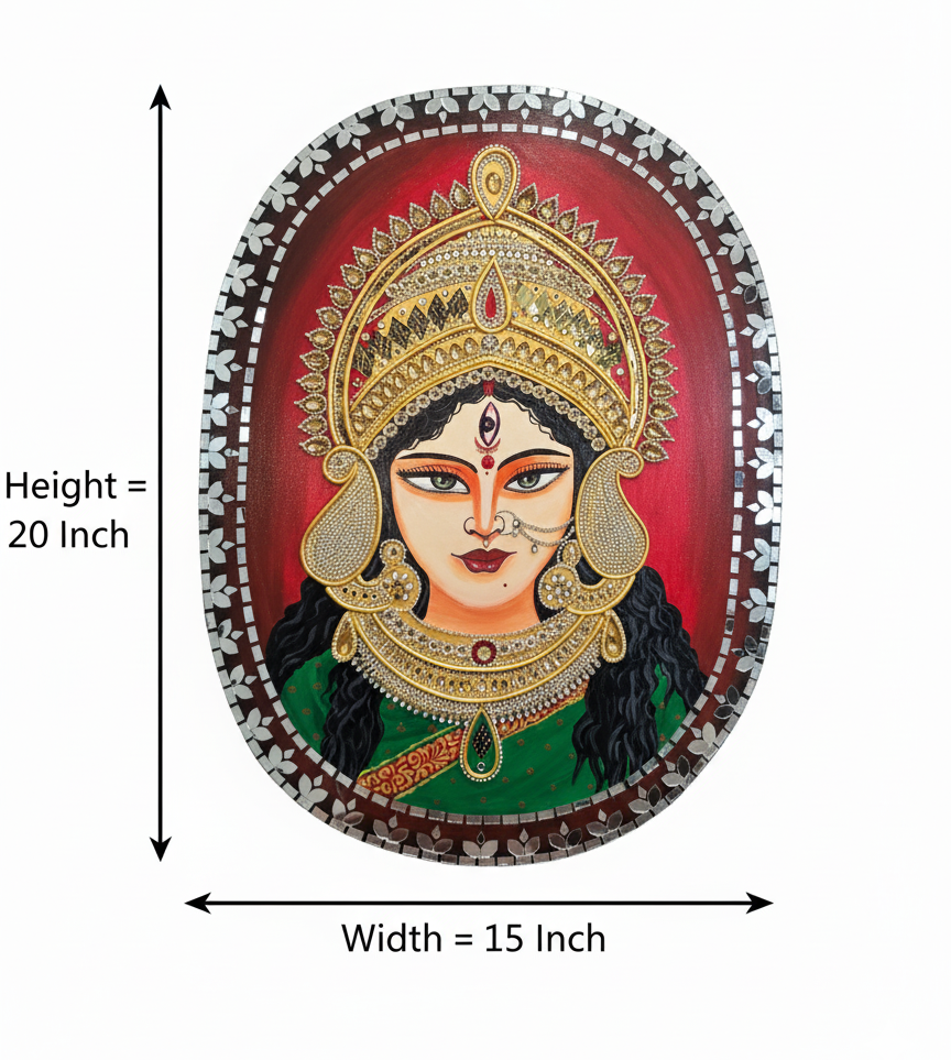 ayari creations handcrafted wooden wall art of goddess durga – 20x15" religious wall decor ayari creations handcrafted wooden wall art of goddess durga – 20x15" religious wall decor