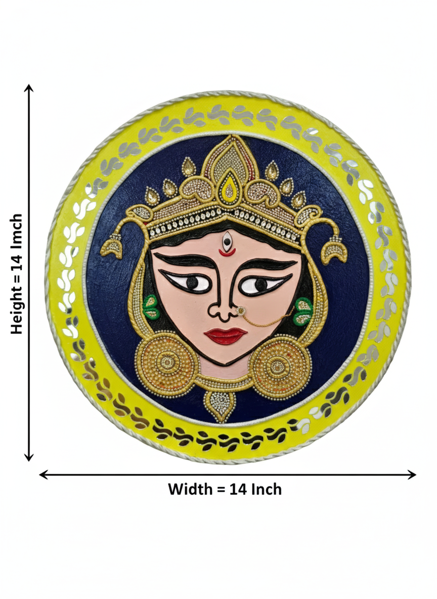 ayari creations handcrafted wooden wall art of goddess durga – 20x15" religious wall decor ayari creations handcrafted wooden wall art of goddess durga – 20x15" religious wall decor