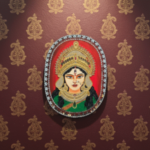 ayari creations handcrafted wooden wall art of goddess durga – 20x15" religious wall decor