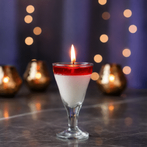 decorative layered gel candle in glass for home decor, festivals & gifting