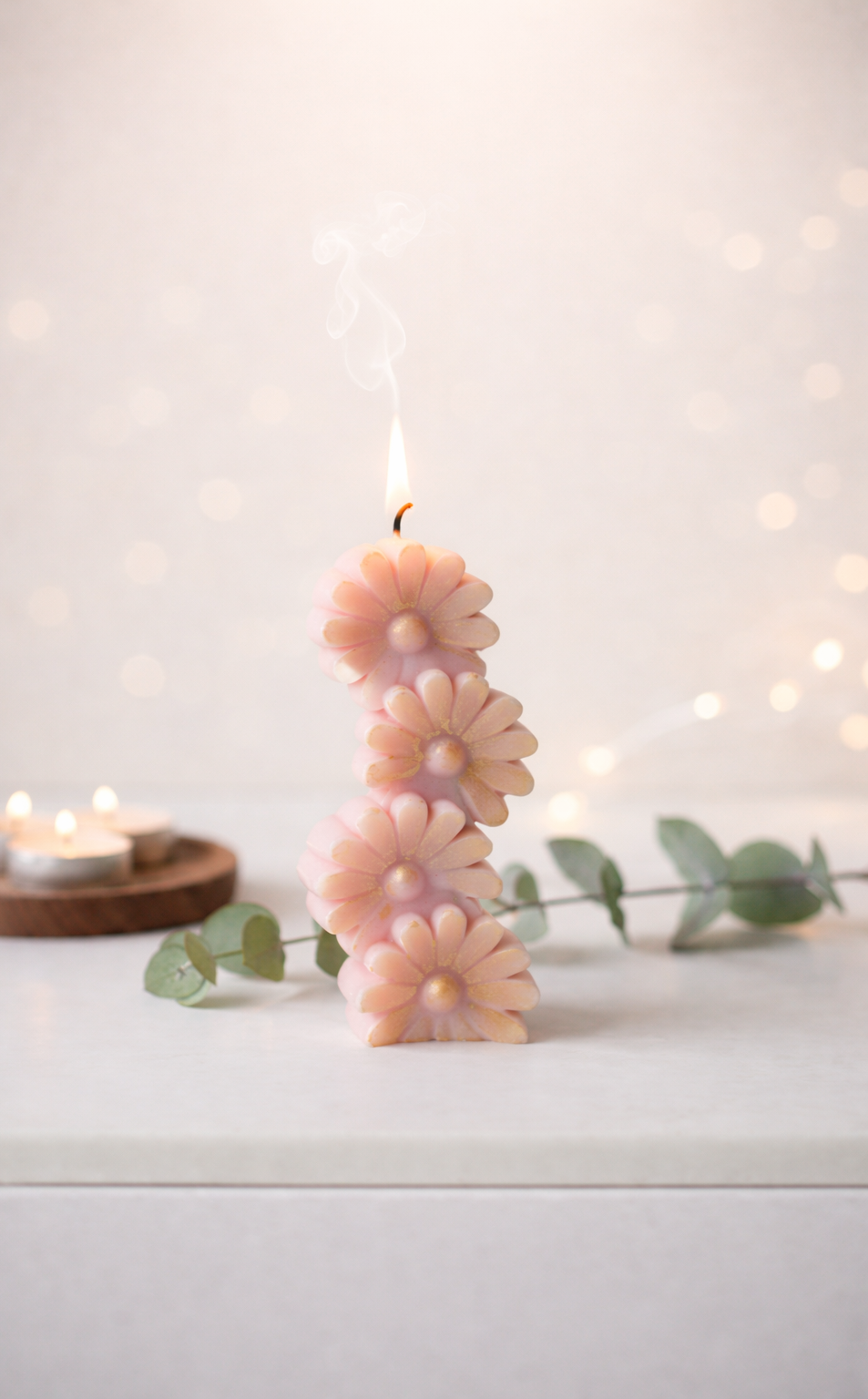 pastel flower decorative candle for home decor, festivals & gifting pastel flower decorative candle for home decor, festivals & gifting