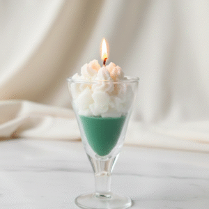 dessert glass candle | handmade whipped wax decorative candle for home decor & gifting